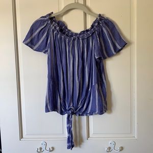 Arizona Jean Co.|small|off the shoulder|blue&white